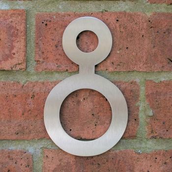 Mackintosh Stainless Steel House Number, 11 of 12