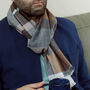Men's Personalised Cashmere And Wool Plaid Scarf, thumbnail 4 of 12