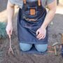Personalised Denim Apron With Leather Straps, thumbnail 1 of 6
