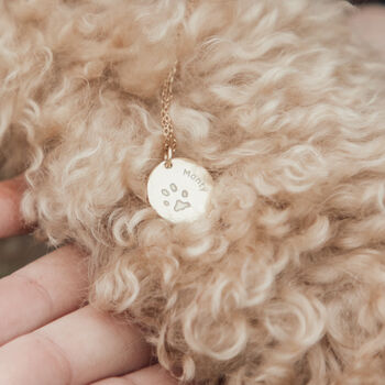 Personalised Pet Paw Print Necklace, 5 of 8