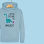 'Girls Like Dinosaurs Too' Girls Hoodie, thumbnail 10 of 12