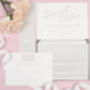 Grey And White Minimalist 'Rachel' Wedding Invitations, thumbnail 4 of 4