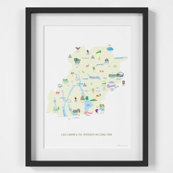Loch Lomond And The Trossachs National Park Map Print, 3 of 4