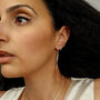 Sterling Silver Large 50mm Sleeper Hoop Earrings, thumbnail 3 of 4