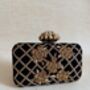 Black Velvet Handcrafted Clutch Purse, thumbnail 1 of 8
