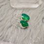 Green Onyx Silver Earrings, thumbnail 2 of 12