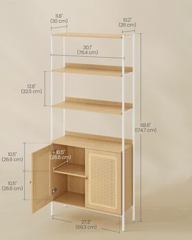 Six Tier Bookcase Metal Frame Tall Bookshelf, 12 of 12