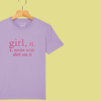 'Girl: Noise With Dirt' Definition T Shirt For Girls, 5 of 12