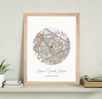 Our Special Place Personalised Handmade Map Print, 9 of 11