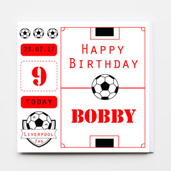 Happy Birthday Football Greeting Card, 3 of 6