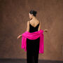 100% Mulberry Silk Scarf, Hot Pink, Bright Pink In Gift Box, thumbnail 3 of 10