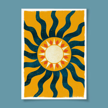 Apollo Contemporary Cornish Sun Art Print, 5 of 5