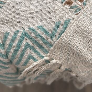 Block Printed Colourful Cotton Sofa Throw, 3 of 11