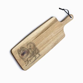Personalised Pomeranian Engraved Acacia Serving Board, 8 of 11