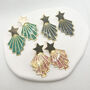 Art Deco Starburst Festive Navy Statement Earrings, thumbnail 9 of 9
