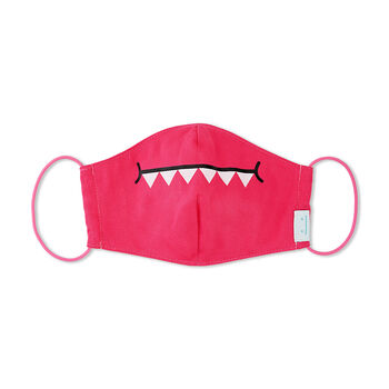 Pink Toothy Dinosaur Adult Face Mask, 3 of 4