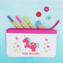 Personalised Colourful Unicorn Pencil Case, thumbnail 1 of 3