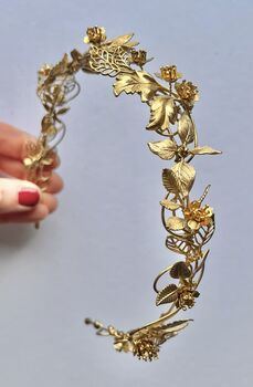 The Ita Headband Floral Delicate Hair Vine Bridal Hairpiece, 3 of 10