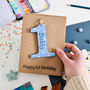 Personalised First 1st Birthday Wooden One Gift Card, thumbnail 1 of 7
