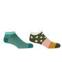 Mayfair Cream And Lux Taylor Turquoise Men Trainer Socks, thumbnail 1 of 5