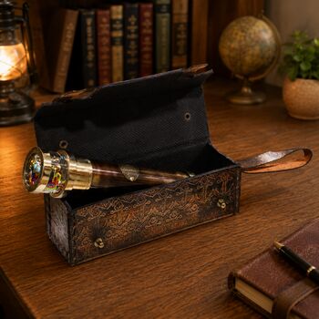 Handmade Liquid Kaleidoscope With Wooden Box Or Leather Case, 7 of 12