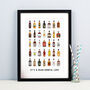 Illustrated Rum Montage Print, thumbnail 2 of 3