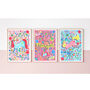 Pink Unicorn Name Print Set, thumbnail 1 of 12