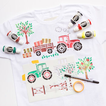 Tractor And Farm Yard Kids T Shirt Painting Starter Kit, 6 of 10