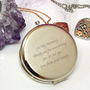 Engraved Compact Mirror Hearts Design, thumbnail 2 of 4