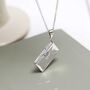 Sterling Silver Love Letter Envelope Necklace, thumbnail 5 of 10