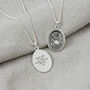 Oval Faceted St Christopher Personalised Necklace, thumbnail 1 of 12