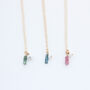 Gold Filled Tourmaline And Pearl Charm Necklace, thumbnail 5 of 11