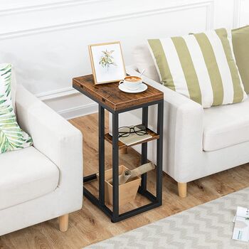 C Shaped Small Side Table Foldable Sofa Side Table, 3 of 9