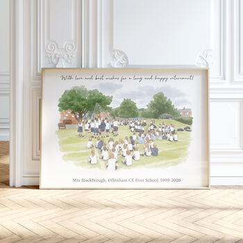 Personalised Watercolour Illustration Retirement And Leaving Gift, 6 of 12
