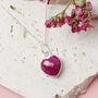 Sterling Silver Heart Ruby Gemstone Necklace, thumbnail 2 of 7