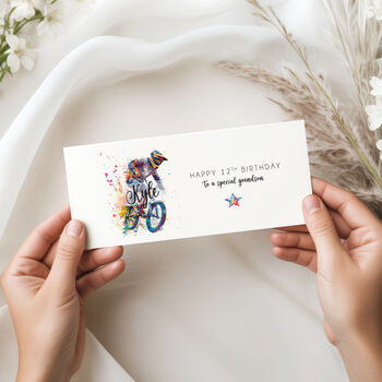 Birthday Money Wallet Bmx Bike Design Special Boy, 2 of 3