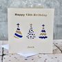 Personalised Birthday Party Hat Gold Foil Card, thumbnail 1 of 4