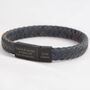 Men's Personalised Woven Leather Bracelet, thumbnail 7 of 12