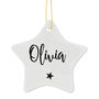 Personalised Name Ceramic Star Hanging Decoration, thumbnail 3 of 3