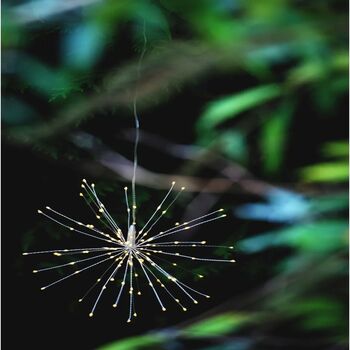 Starburst Hanging LED Light Silver With Remote 40cm, 2 of 4