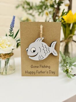 Personalised Father's Day Fishing Keepsake Card, 4 of 6