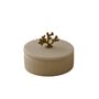 Handmade White Marble Storage Box With Bronze Coral Lid, thumbnail 2 of 2