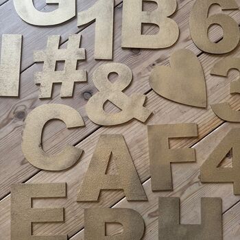 Home And Garden Personalised Christmas Signs , Gold Metal Letter Decorations , Any Word You Like, 7 of 8