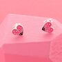 Pink Love Bug Stud Earrings, thumbnail 1 of 2