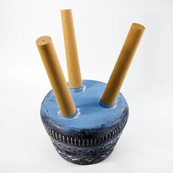 Large Blue Composite Planter With Stand, 8 of 9