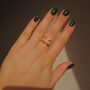 Gold Vermeil Stacking Waved Ring, thumbnail 1 of 4