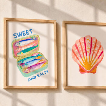 Set Of Six Beach Vibes Themed Print Bundle, 2 of 4