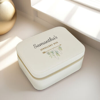 Personalised Botanical Travel Jewellery Box, 2 of 5