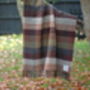 Picnic Rug And Leather Straps 100% Lambswool Wildwoods, thumbnail 2 of 5