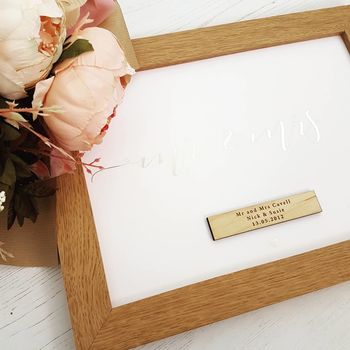 Silver Foil Mr And Mrs Personalised Wedding Day Gift, 2 of 4